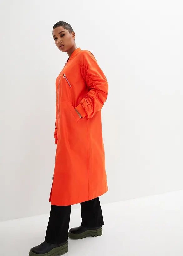 K&aring;pe med ribbestrikket krage, bonprix