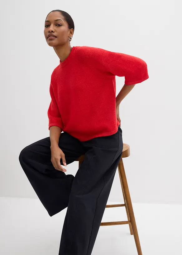 Oversized strikketopp, bonprix