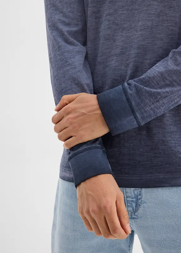 Langermet topp i &oslash;kologisk bomull (2-pack), bonprix