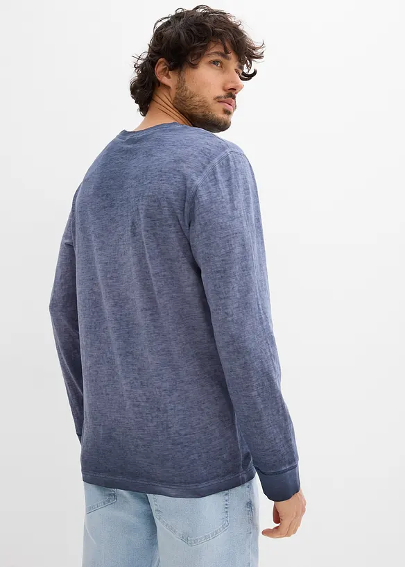 Langermet topp i &oslash;kologisk bomull (2-pack), bonprix