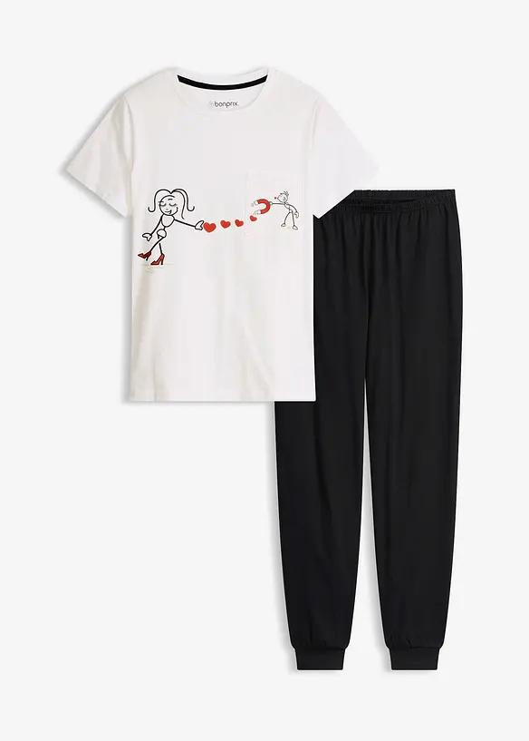 Pyjamas i myk bomull, bonprix