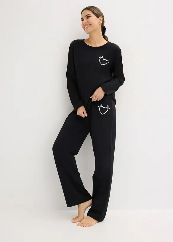 Pyjamas i myk bomull, bonprix