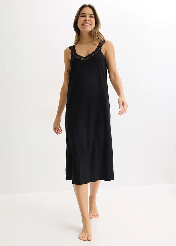 Nattkjole med blonde, bonprix