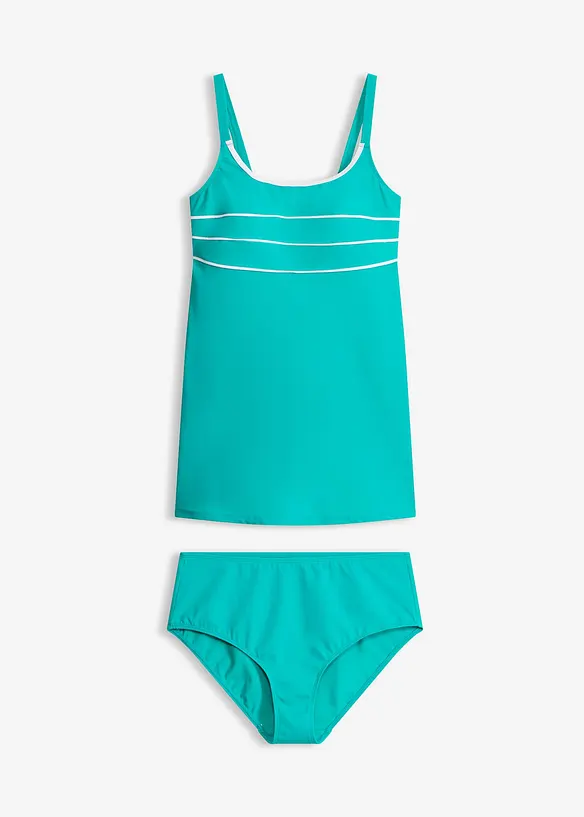 Lang tankini med pyntes&oslash;mmer (2-delt sett), bonprix