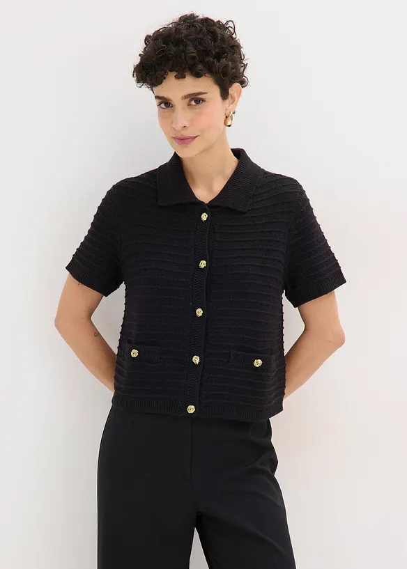 Cardigan med dekorative knapper, bonprix