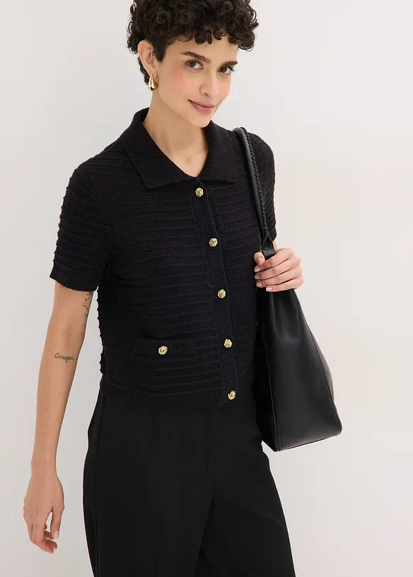 Cardigan med dekorative knapper, bonprix