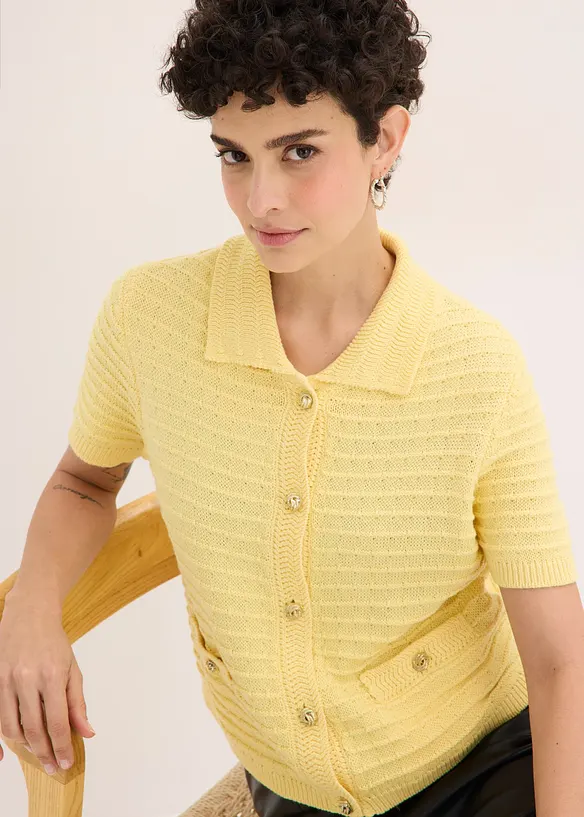 Cardigan med dekorative knapper, bonprix