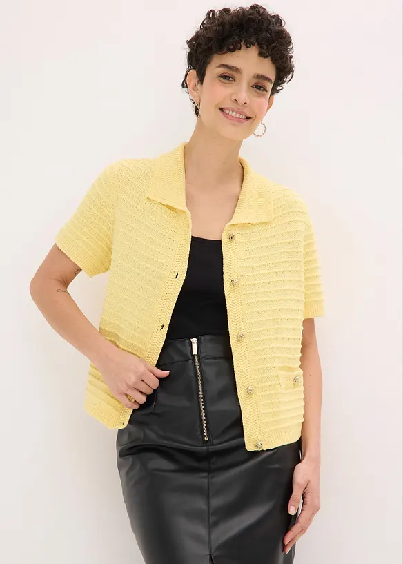Cardigan med dekorative knapper, bonprix