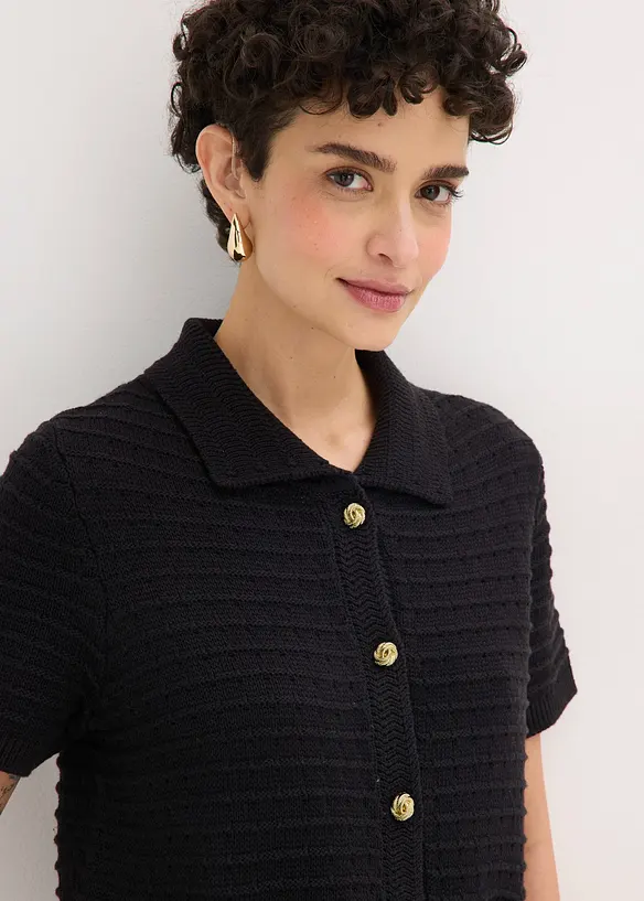 Cardigan med dekorative knapper, bonprix