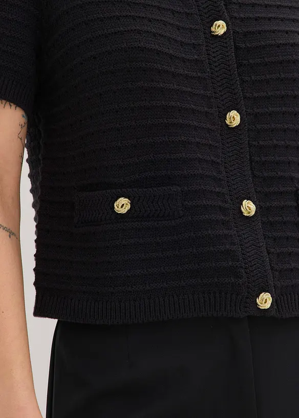 Cardigan med dekorative knapper, bonprix