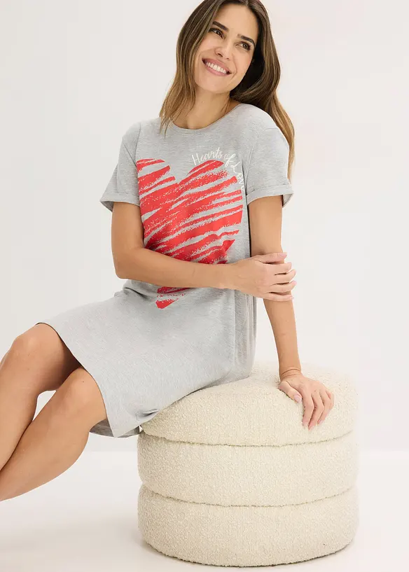 Nattkjole i 100% bomull (2-pack), bonprix