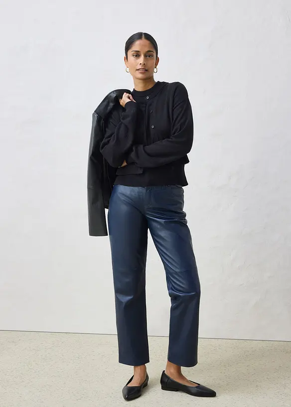 Cardigan med silke, bonprix