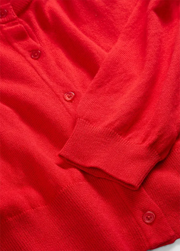 Kort cardigan med silke, bonprix