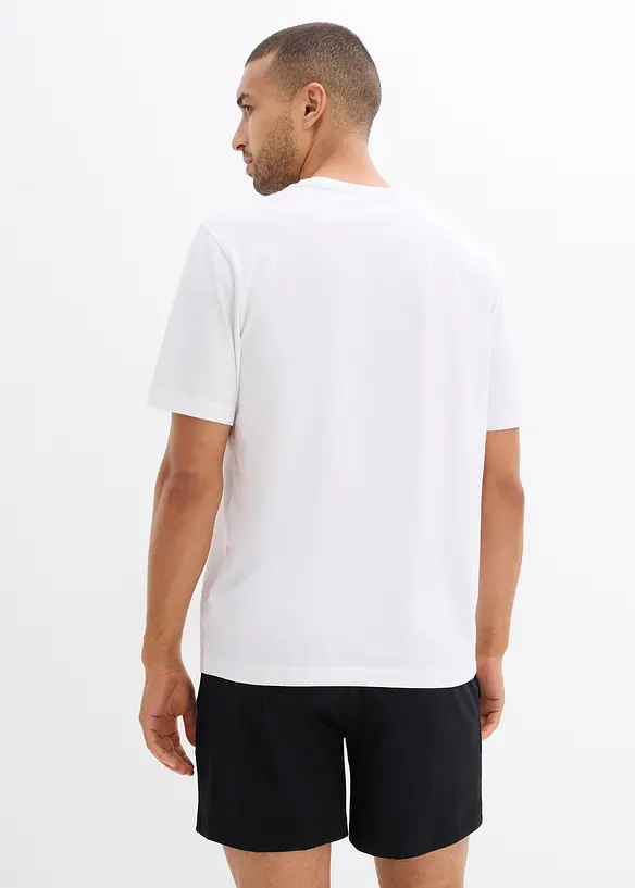 Kort pyjamas i myk bomull, bonprix