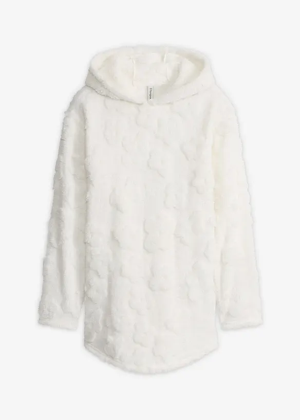 Lang, oversized genser med hjertem&oslash;nster, bonprix