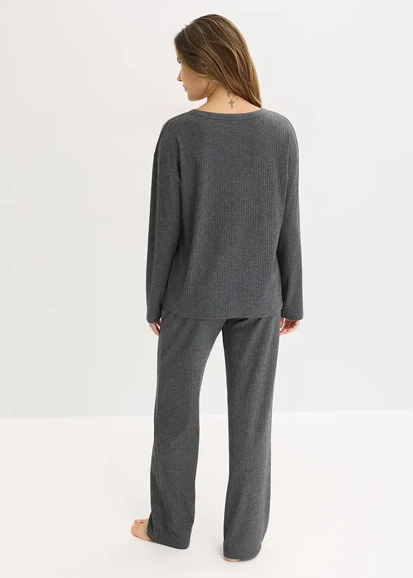 Kosedress i mykt, ribbet materiale, bonprix