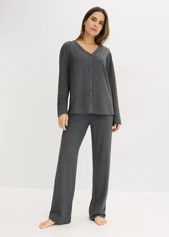 Kosedress i mykt, ribbet materiale, bonprix