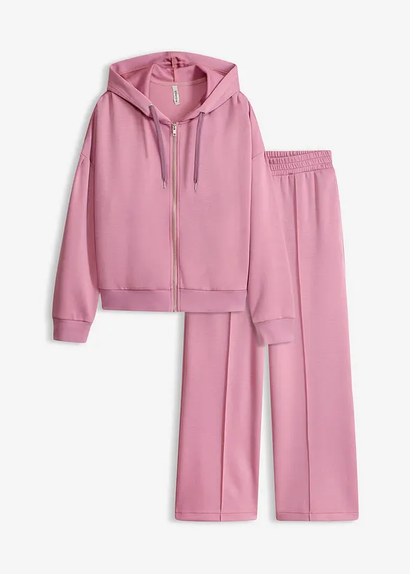 Kosedress i scubamateriale, litt kortere overdel, bonprix