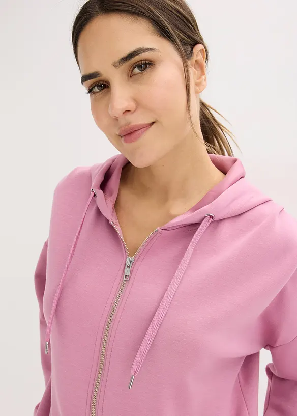 Kosedress i scubamateriale, litt kortere overdel, bonprix