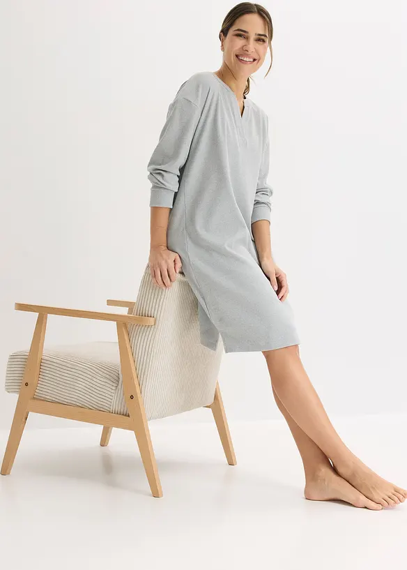 Loungekjole i mykt ribbemateriale, bonprix