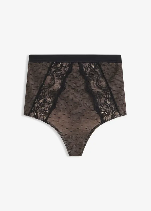 Shape-stringtruse med blonder, middels formende, bonprix