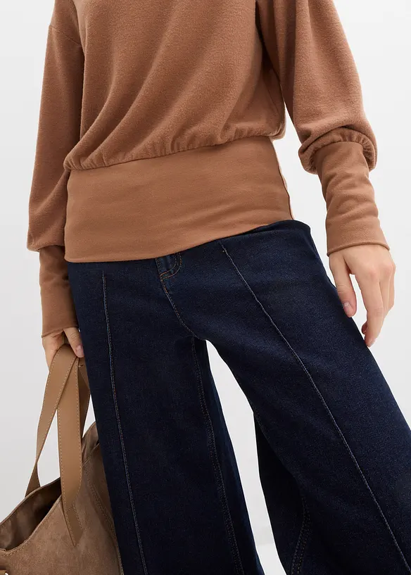 Langermet topp i myk viskosemiks, bonprix