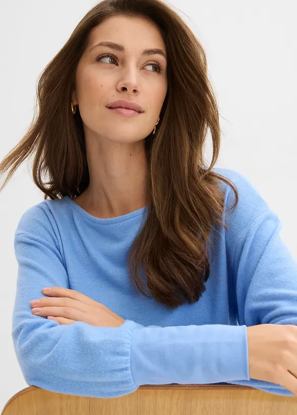 Langermet topp i myk viskosemiks, bonprix