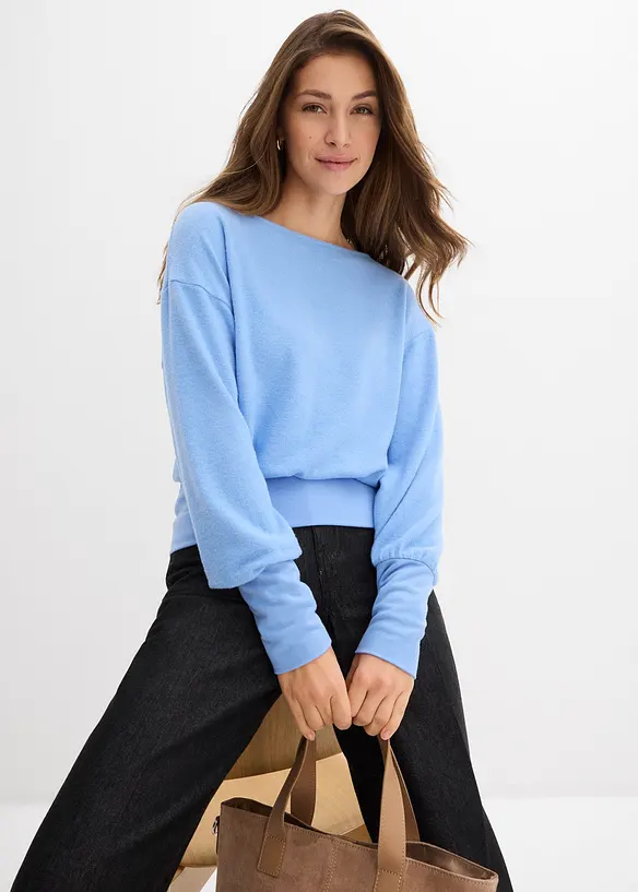 Langermet topp i myk viskosemiks, bonprix