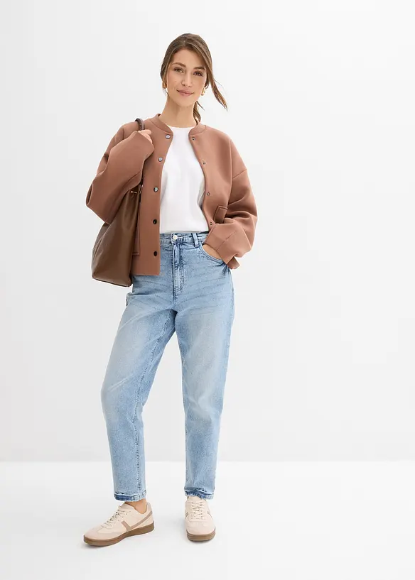 Oversized topp i 100% &oslash;kologisk bomull, bonprix