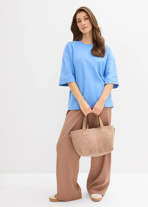 Oversized topp i 100% &oslash;kologisk bomull, bonprix