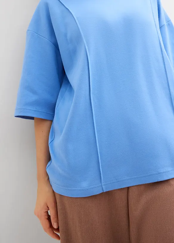 Oversized topp i 100% &oslash;kologisk bomull, bonprix