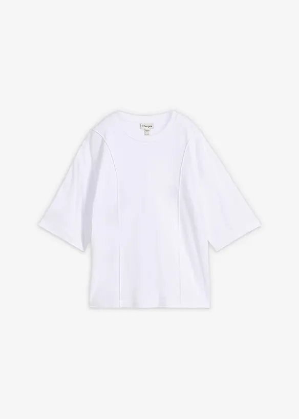Oversized topp i 100% &oslash;kologisk bomull, bonprix