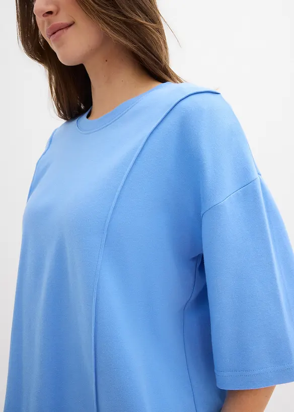 Oversized topp i 100% &oslash;kologisk bomull, bonprix