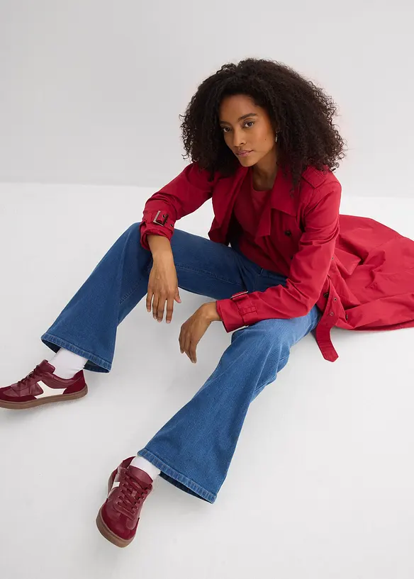 Wide Leg-jeans, High Waist, &oslash;kologisk bomull, bonprix