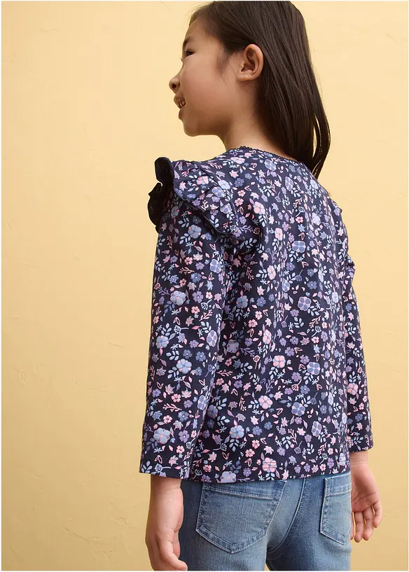 Langermet topp i 100% &oslash;kologisk bomull (3-pack), bonprix