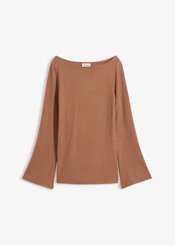 Langermet topp i myk viskosemiks, bonprix