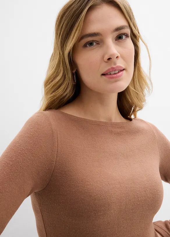 Langermet topp i myk viskosemiks, bonprix