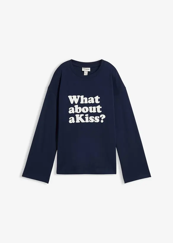 Langermet topp av fast bomull, bonprix