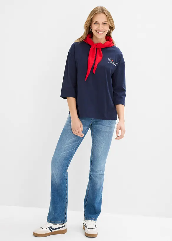 Topp i 100% bomull og boxy modell, bonprix