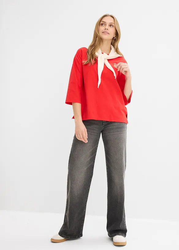 Topp i 100% bomull og boxy modell, bonprix