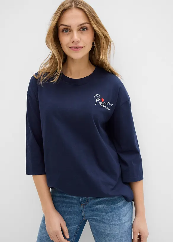 Topp i 100% bomull og boxy modell, bonprix