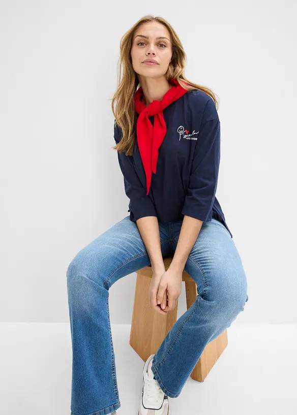 Topp i 100% bomull og boxy modell, bonprix