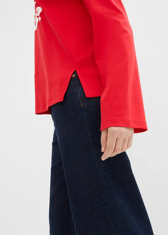 Langermet topp av fast bomull, bonprix