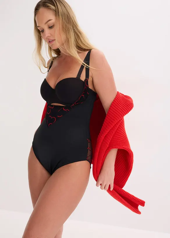 Shape-body med blonder, lett formende, bonprix