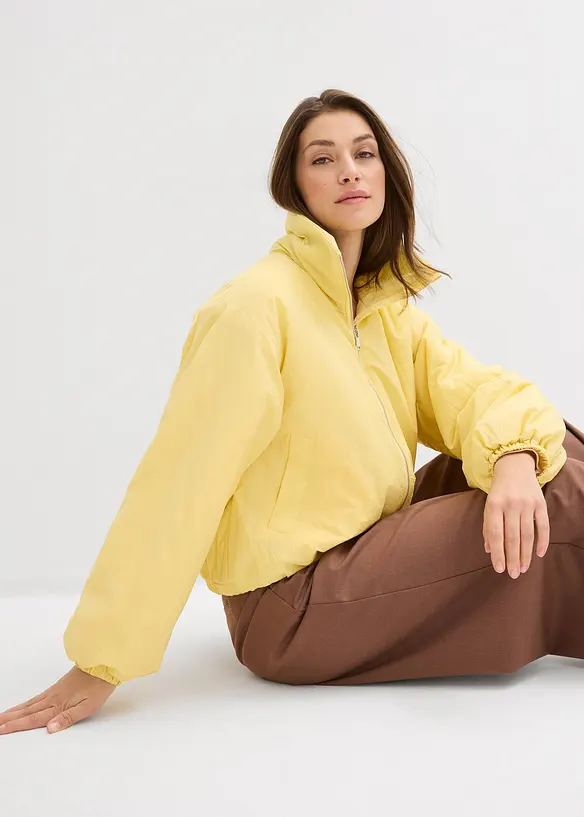 Vannavvisende bomberjakke, med boblekant, bonprix