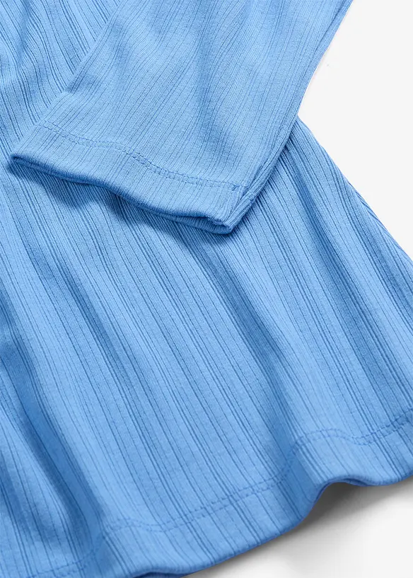 Langermet, ribbet topp, bonprix