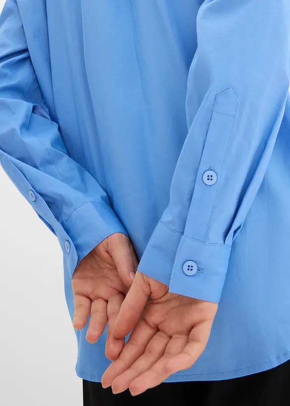 Lang skjorte med V-hals, bonprix