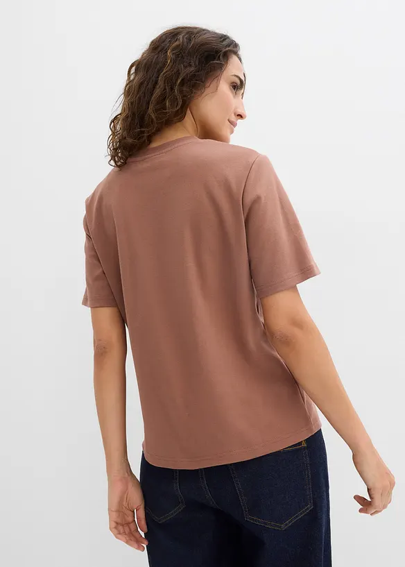 Topp i heavy jersey av 100% &oslash;kologisk bomull (2-pack), bonprix