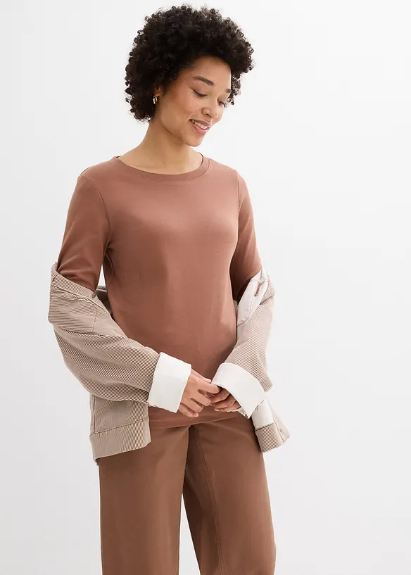 Topp i formstabil jersey med &oslash;kologisk bomull (3-pack), bonprix