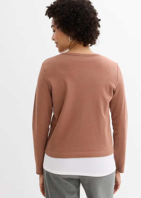 Cardigan i formstabil jersey i 100% &oslash;kologisk bomull, bonprix